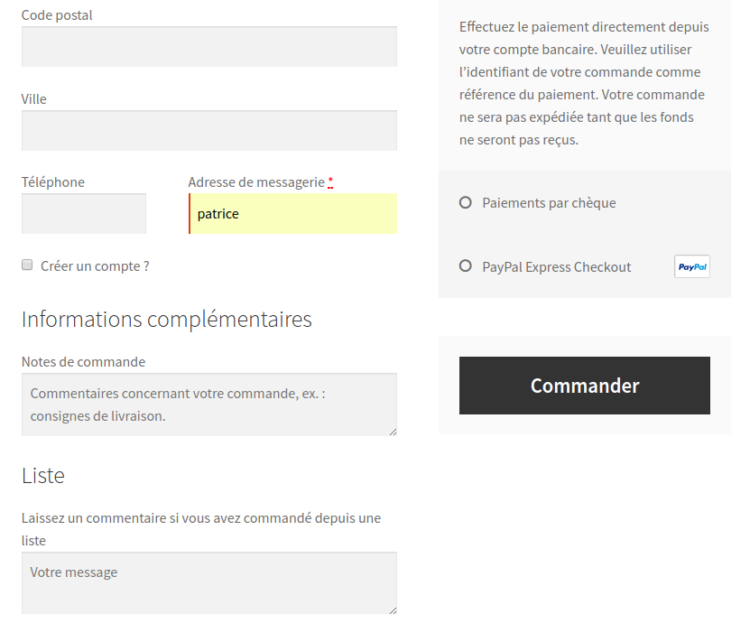 FRONT Page Client Checkout Commentaire.png
